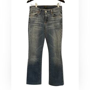 7 For All Mankind Faded Blue Boot Cut Jeans